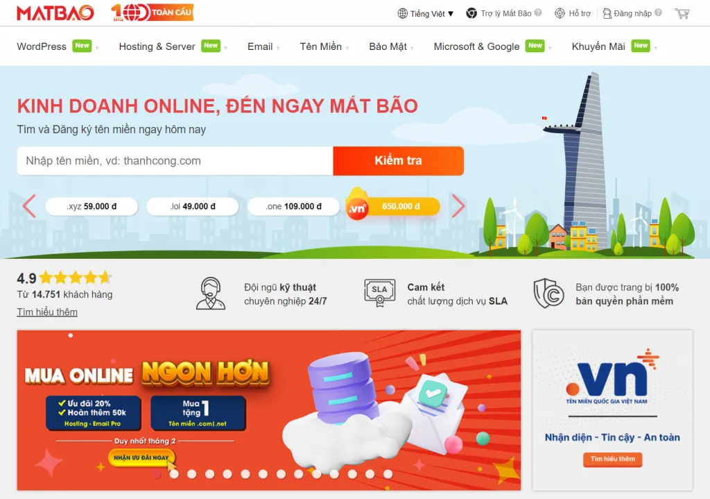 Top 11 nhà cung cấp dịch vụ hosting tại Việt Nam 33 Mắt Bão - Dịch vụ hosting tốc độ cao
