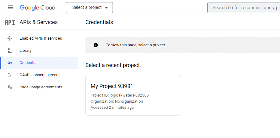 Điền các thông tin theo yêu cầu của Google API sau đó nhấn Create để tạo