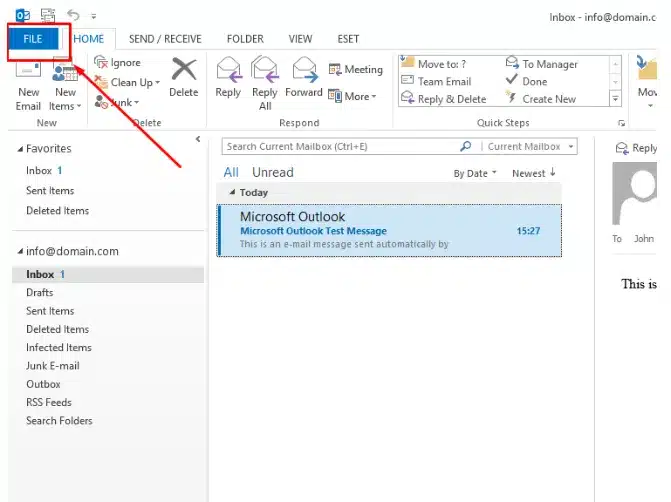 Chọn File > Add account