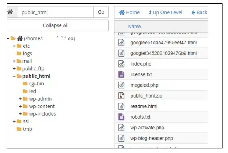 Chuyển các folder code đến public_html