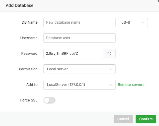 Nhập thông tin database