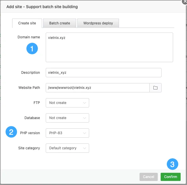 Thêm tên miền mới