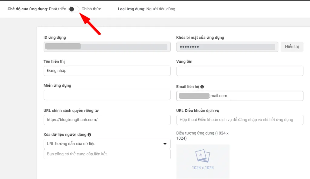 Hướng dẫn nhận App ID và App Secret từ ứng dụng Facebook