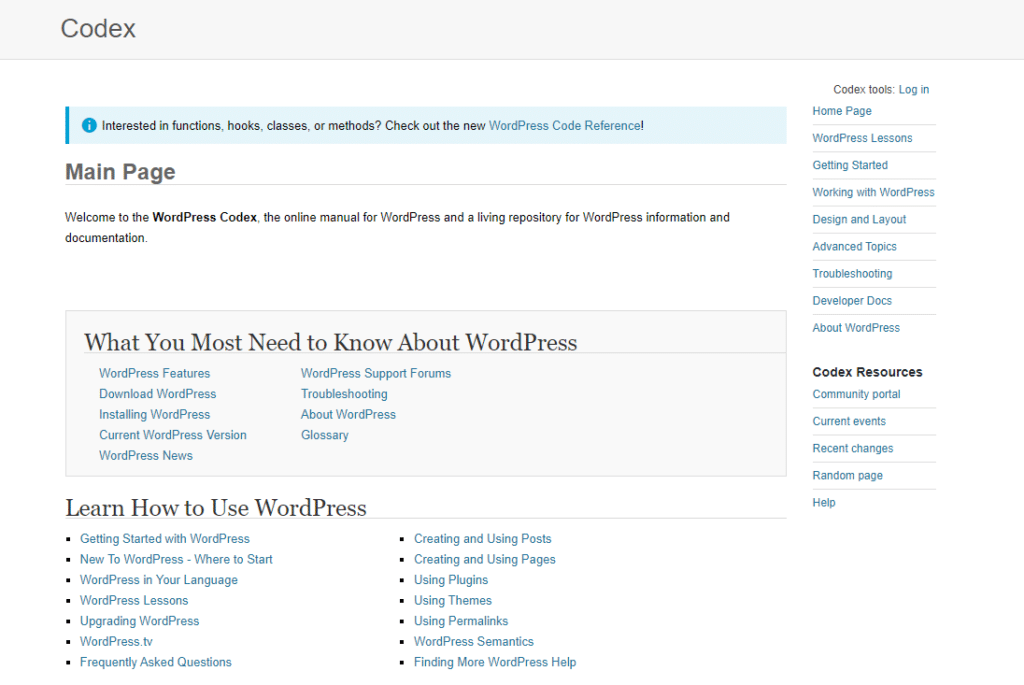 WordPress Codex