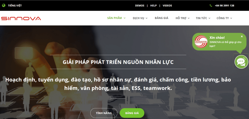 Phần mềm quản lý nhân sự Sinnova