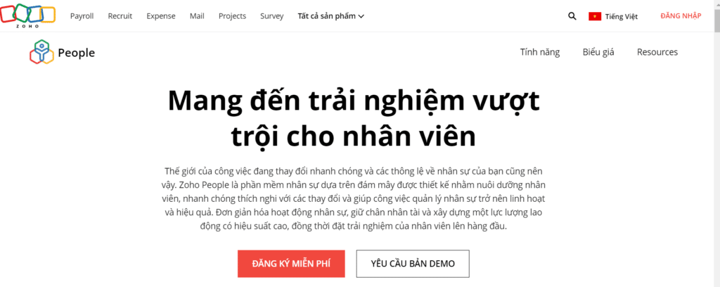 Phần mềm quản lý nhân sự Zoho People