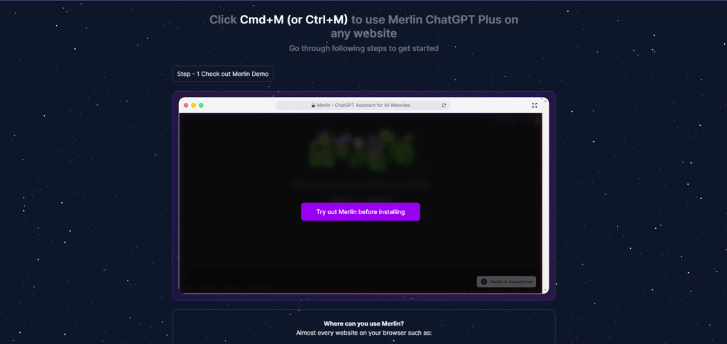 giao diện merlin chatgpt