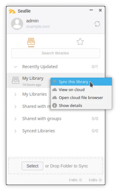 Sync this library