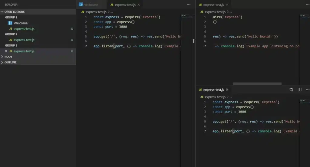Trình soạn code tại trung tâm giao diện