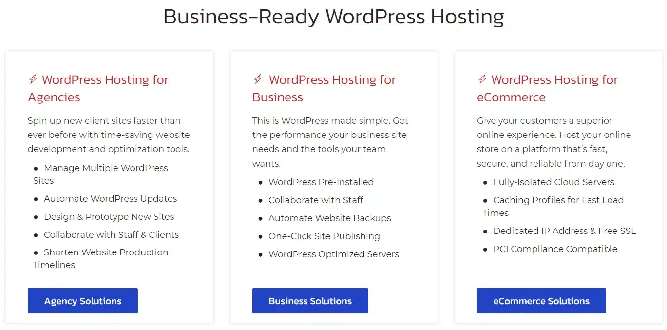 Bảng giá WordPress hosting - InMotion