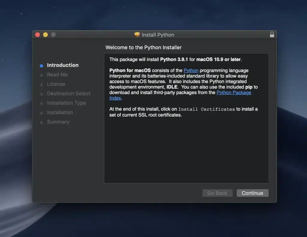 Python là gì? Ứng dụng thực tế của ngôn ngữ lập trình Python 36 buoc 2 cai dat python cho mac.png 1