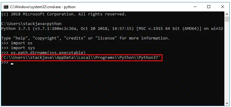 Python là gì? Ứng dụng thực tế của ngôn ngữ lập trình Python 34 buoc 6 kiem tra cai dat python.png 1