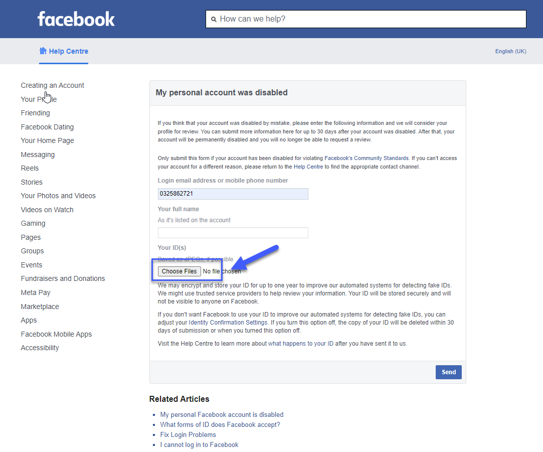 Cách lấy lại mật khẩu đăng nhập Facebook kể từ CMND/CCCD