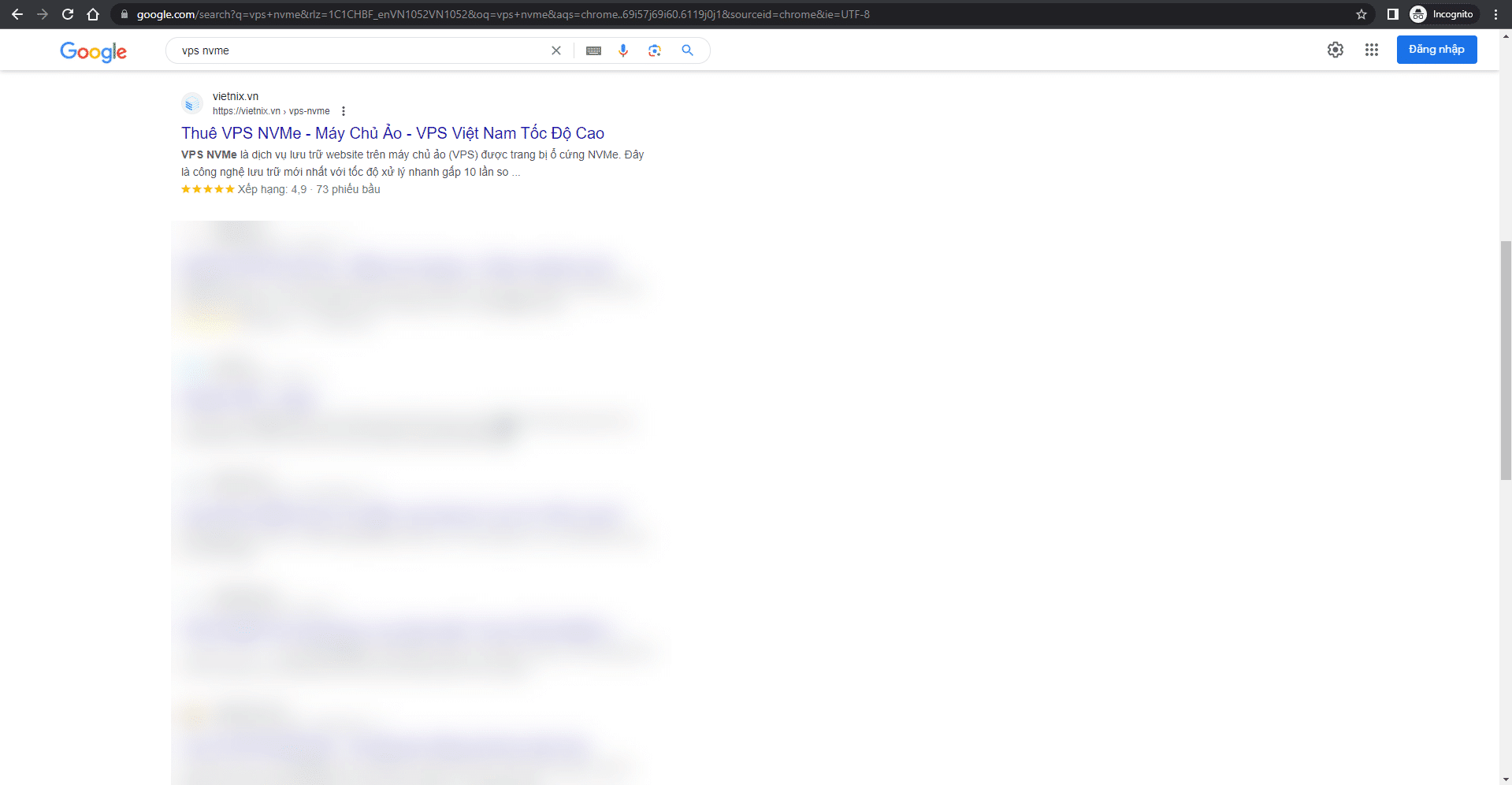 Bài viết xuất hiện chứng tỏ đã được Google index