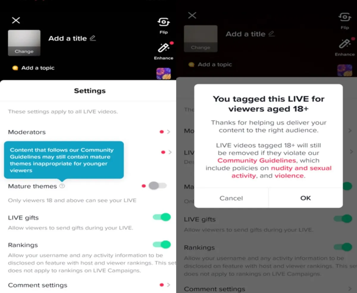 Cần đáp ứng các quy định khi live trên TikTok