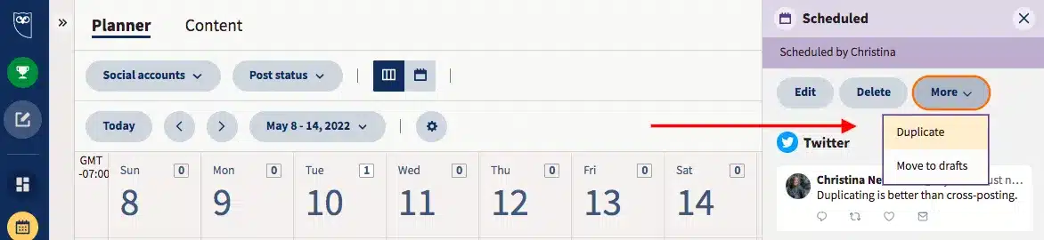 Công cụ kiểm tra trùng lặp trong Planner