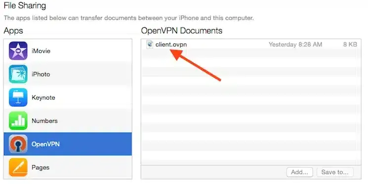 Cửa sổ OpenVPN Documents