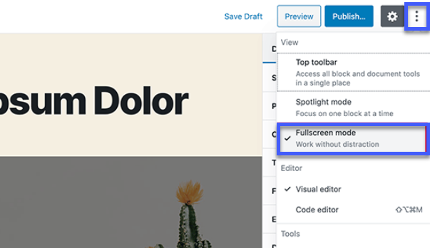 Cách tắt Fullscreen mode trong WordPress đơn giản 10 Cách tắt Fullscreen mode trong WordPress