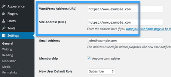 Hướng dẫn cách cài SSL cho WordPress với Let’s Encrypt miễn phí 25 Cập nhật các trường WordPress URL