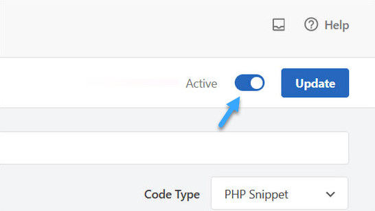 Lưu và kích hoạt đoạn mã Chọn Active và lưu code