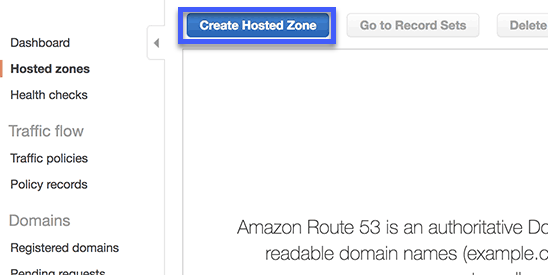 Hướng dẫn cách cài đặt WordPress trên Amazon Web Services 34 Chọn Create Hosted Zone