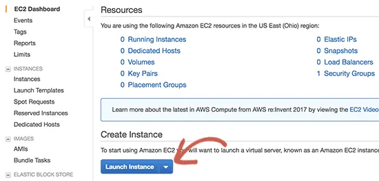 Hướng dẫn cách cài đặt WordPress trên Amazon Web Services 20 Chọn Launch Instance để cấu hình