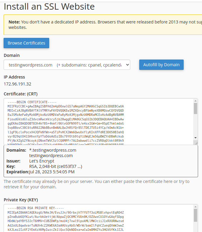 Hướng dẫn cách cài SSL cho WordPress với Let’s Encrypt miễn phí 19 Install an SSL website