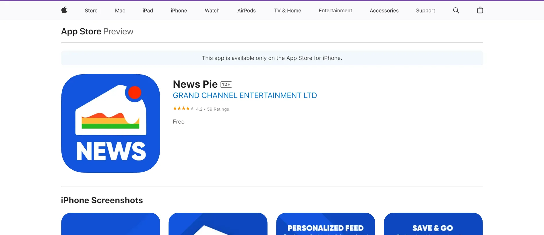 app hiểu thông tin News Pie