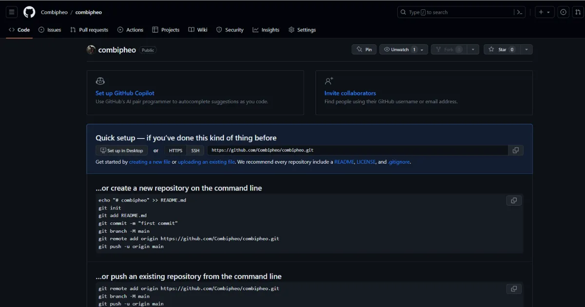 Hình ảnh hiển thị sau khi hoàn tất tạo Repository