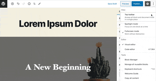 Cách tắt Fullscreen mode trong WordPress đơn giản 11 Tắt chế độ toàn màn hình bằng Fullscreen mode