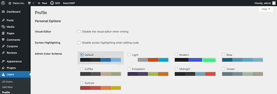 Thay đổi màu giao diện quản trị trong WordPress 