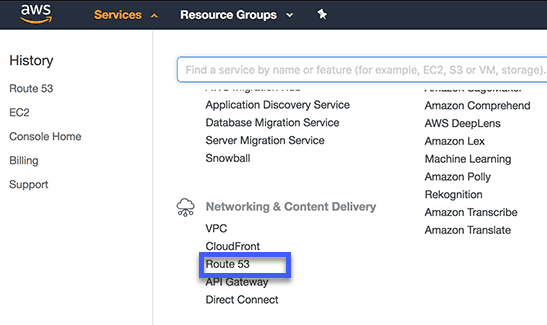 Hướng dẫn cách cài đặt WordPress trên Amazon Web Services 33 Tìm kiếm Route 53
