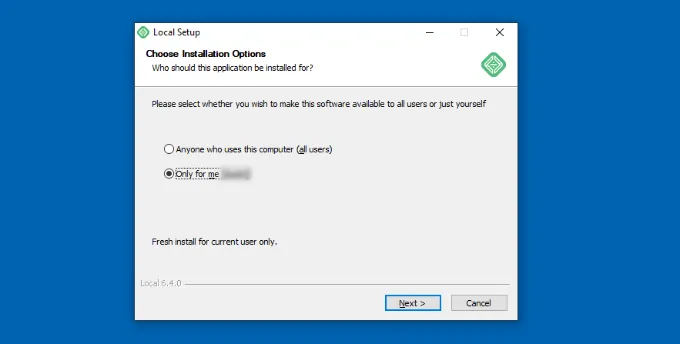 Hướng dẫn 2 cách để tải WordPress trên máy tính Windows cực chi tiết 46 Chọn các hồ sơ người dùng cho phần mềm