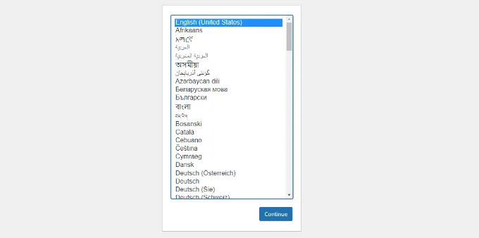 Hướng dẫn 2 cách để tải WordPress trên máy tính Windows cực chi tiết 78 Chọn một ngôn ngữ