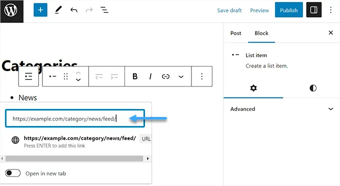 Hướng dẫn tạo RSS feeds cho category trong WordPress 21 Điền link và lặp lại đối với mỗi RSS