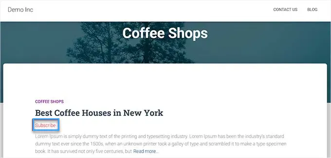 Hướng dẫn tạo RSS feeds cho category trong WordPress 36 Link đăng ký - Subscribe hiện trên website