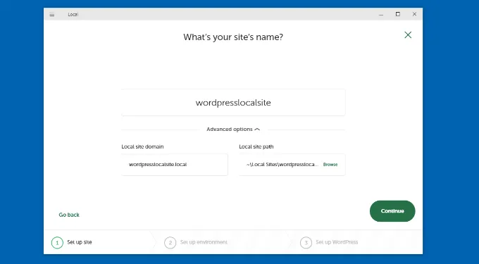 Hướng dẫn 2 cách để tải WordPress trên máy tính Windows cực chi tiết 51 Nhập tên cho trang web của bạn