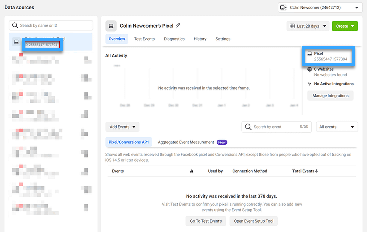 2 cách đơn giản để cài pixel Facebook vào website WordPress 86 Thêm Facebook Pixel ID mà người dùng nhận được từ Facebook Event Manager