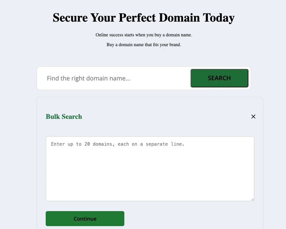 Kiểm tra tính khả dụng của tên miền tại Domain.com