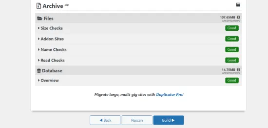 6 cách export trang web WordPress đơn giản 48 Nhấp vào Build button