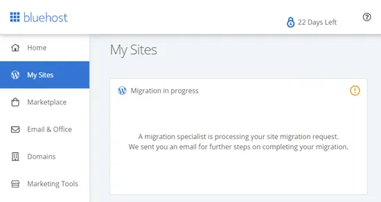 6 cách export trang web WordPress đơn giản 38 Nhấp vào Login to Bluehost button để đăng nhập