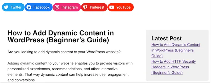 Cách thêm social media icons vào menu WordPress dễ dàng, nhanh chóng 47 Một ví dụ về menu điều hướng social media