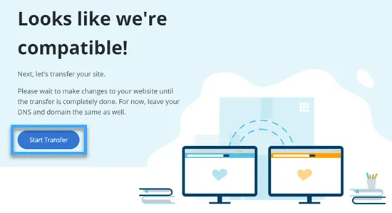 6 cách export trang web WordPress đơn giản 35 Nhấp vào Start Transfer button