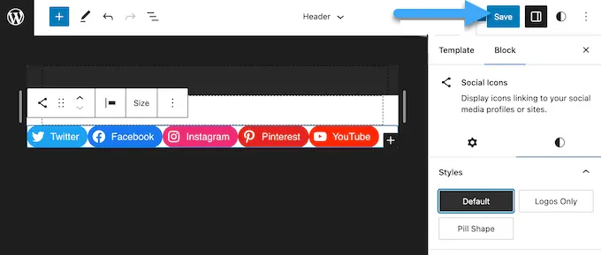 Cách thêm social media icons vào menu WordPress dễ dàng, nhanh chóng 60 Xuất bản block social icon trong WordPress