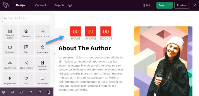 2 cách thêm icon font vào theme WordPress 48 Menu bên trái cũng có các block mà bạn có thể kéo và thả vào thiết kế