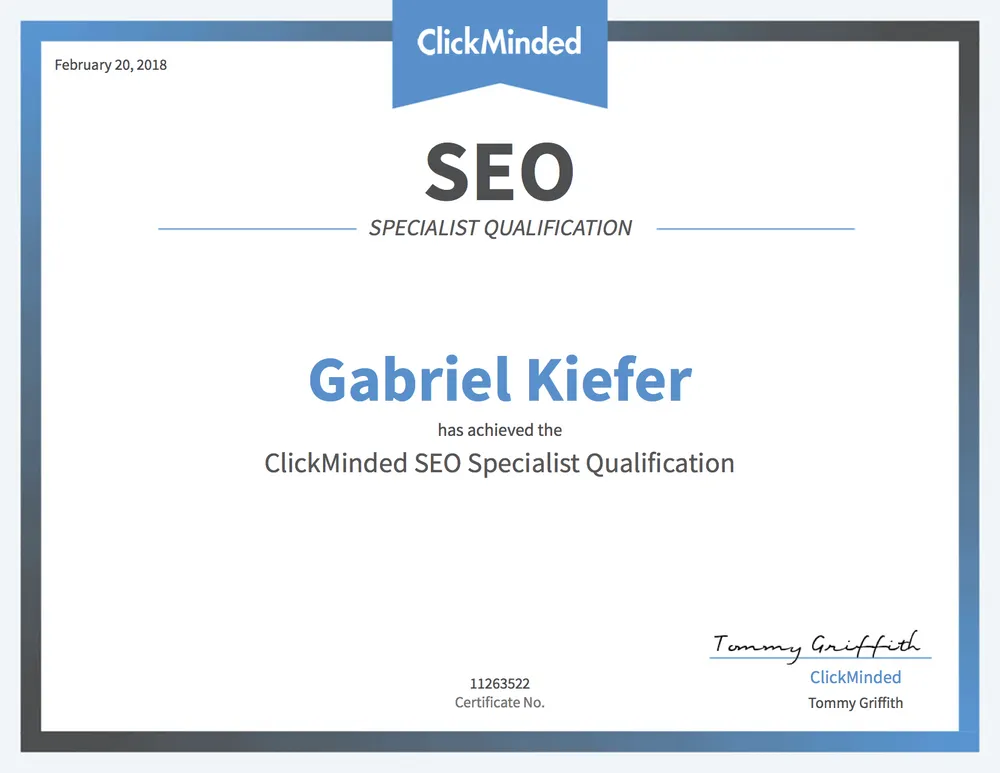 Top 8 chứng chỉ SEO uy tín, thông dụng nhất 2024 46 chung chi clickmined seo specialist qualification