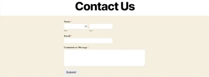 Hướng dẫn tạo contact form trong WordPress với WPForms 34 Form trên một trang liên hệ WordPress mẫu