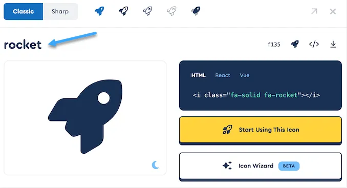 2 cách thêm icon font vào theme WordPress 33 Nhấp vào tên của icon Font Awesome sẽ tự động sao chép tên vào bộ nhớ tạm