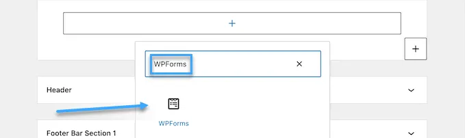 Hướng dẫn tạo contact form trong WordPress với WPForms 39 nhấp vào block WPForms để thêm vào sidebar
