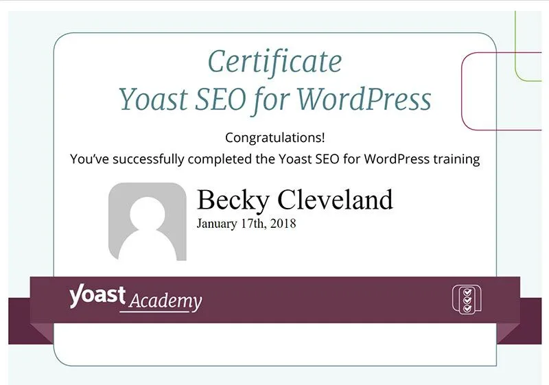 Top 8 chứng chỉ SEO uy tín, thông dụng nhất 2024 41 Chứng chỉ Yoast All - Around SEO Traning